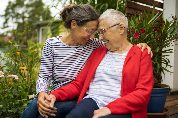 A caregiver taking time for self care
