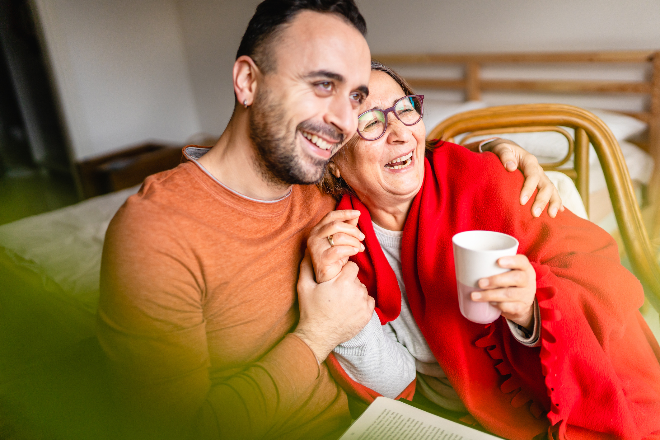 A caregiver supporting a loved one